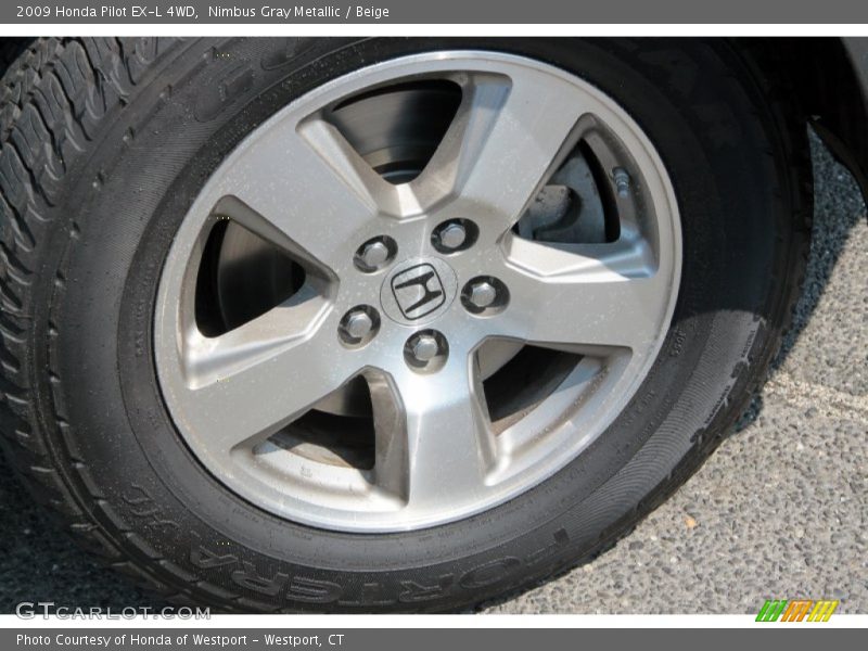 Nimbus Gray Metallic / Beige 2009 Honda Pilot EX-L 4WD