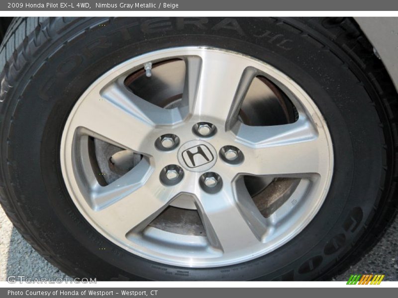 Nimbus Gray Metallic / Beige 2009 Honda Pilot EX-L 4WD