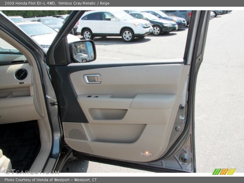 Nimbus Gray Metallic / Beige 2009 Honda Pilot EX-L 4WD