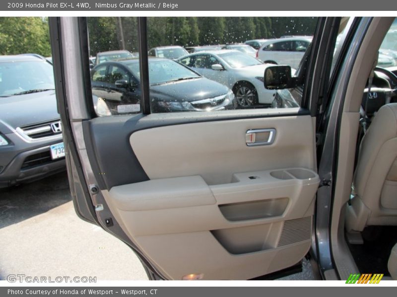 Nimbus Gray Metallic / Beige 2009 Honda Pilot EX-L 4WD