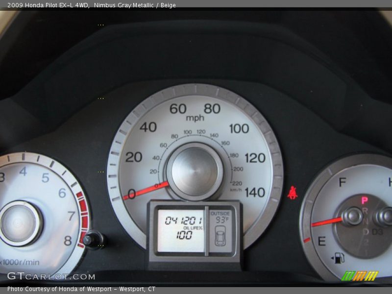 Nimbus Gray Metallic / Beige 2009 Honda Pilot EX-L 4WD