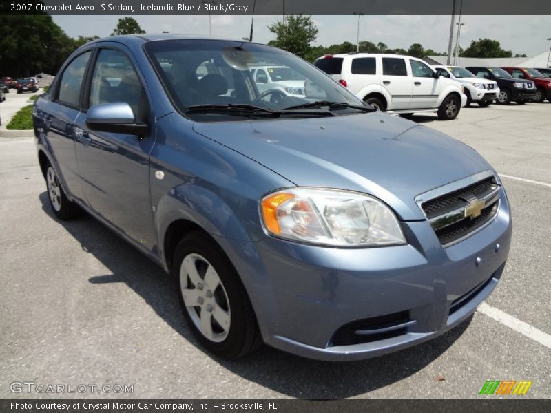 Icelandic Blue / Black/Gray 2007 Chevrolet Aveo LS Sedan