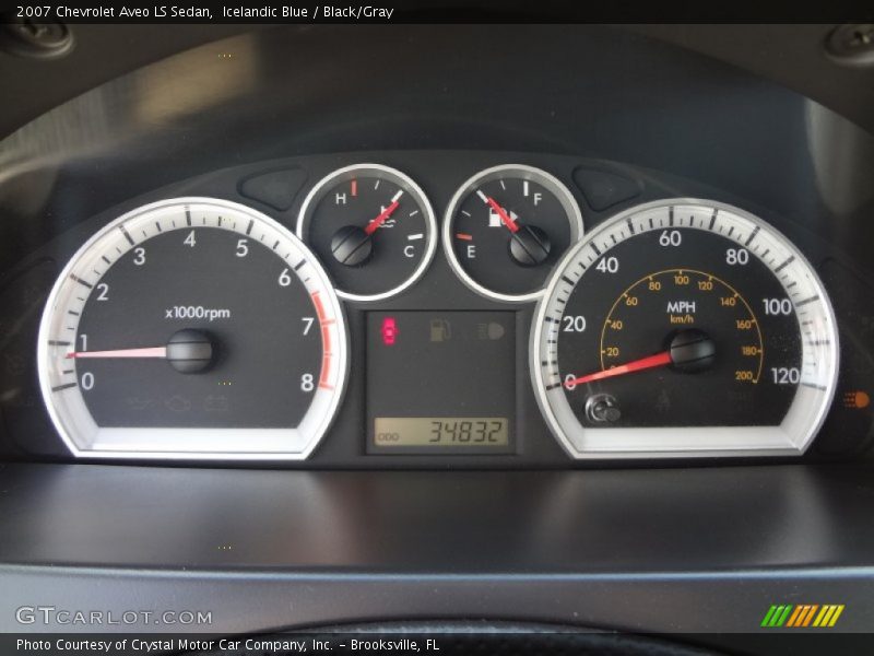 Icelandic Blue / Black/Gray 2007 Chevrolet Aveo LS Sedan