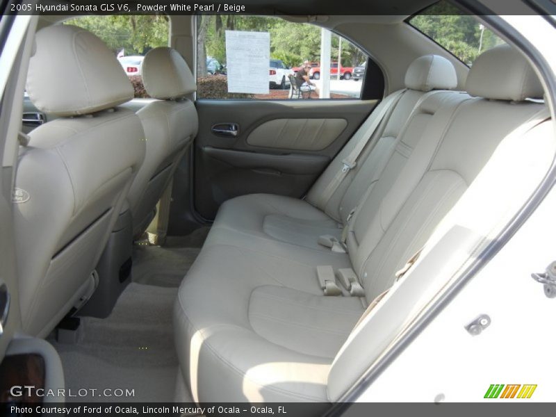 Powder White Pearl / Beige 2005 Hyundai Sonata GLS V6