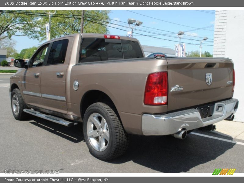 Austin Tan Pearl / Light Pebble Beige/Bark Brown 2009 Dodge Ram 1500 Big Horn Edition Crew Cab 4x4