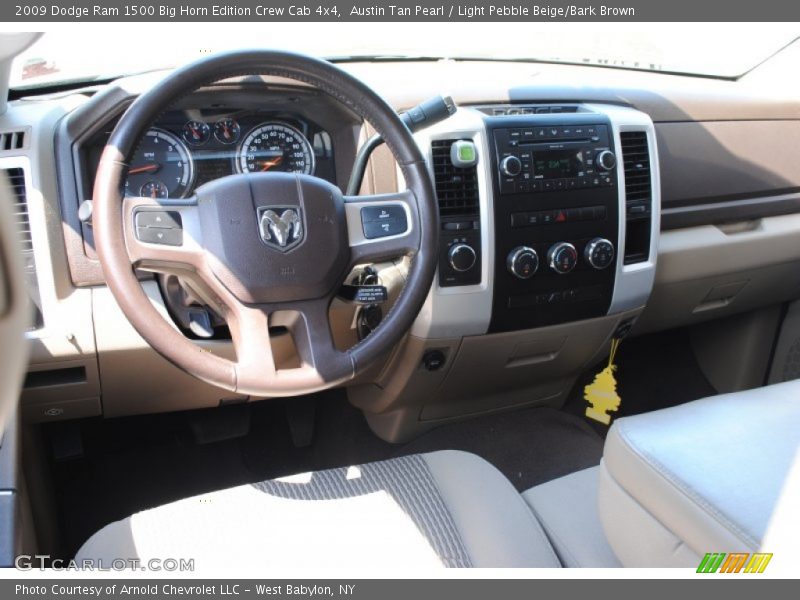 Austin Tan Pearl / Light Pebble Beige/Bark Brown 2009 Dodge Ram 1500 Big Horn Edition Crew Cab 4x4