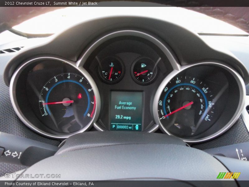 Summit White / Jet Black 2012 Chevrolet Cruze LT