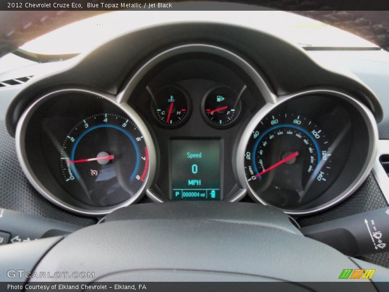 Blue Topaz Metallic / Jet Black 2012 Chevrolet Cruze Eco