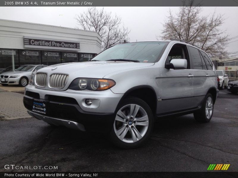 Titanium Silver Metallic / Grey 2005 BMW X5 4.4i