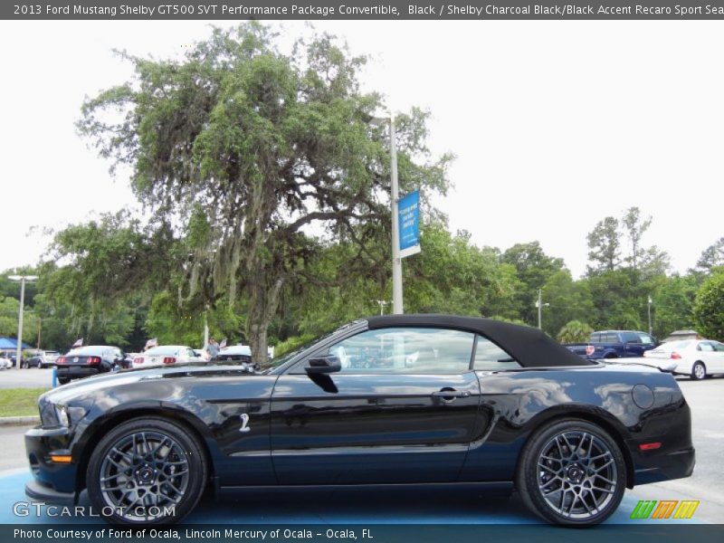 Black / Shelby Charcoal Black/Black Accent Recaro Sport Seats 2013 Ford Mustang Shelby GT500 SVT Performance Package Convertible