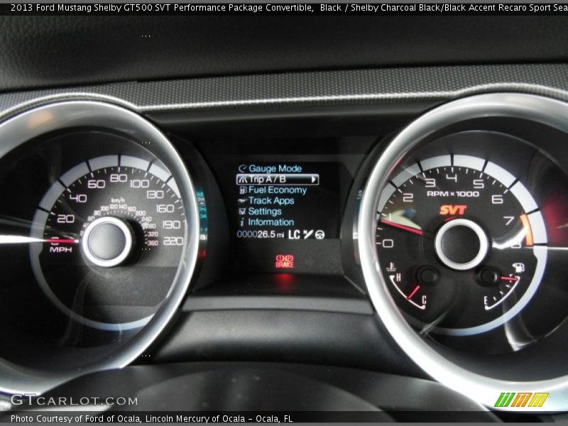  2013 Mustang Shelby GT500 SVT Performance Package Convertible Shelby GT500 SVT Performance Package Convertible Gauges