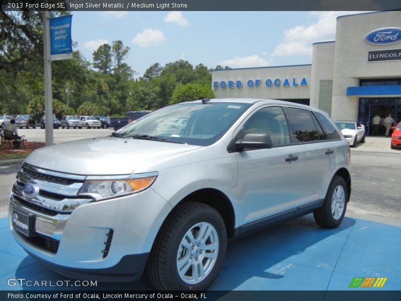 Ingot Silver Metallic / Medium Light Stone 2013 Ford Edge SE