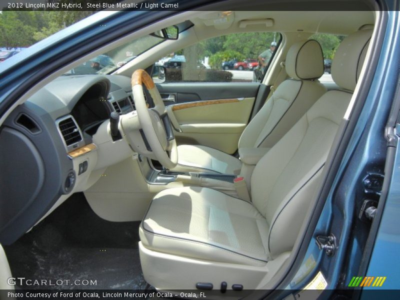 Steel Blue Metallic / Light Camel 2012 Lincoln MKZ Hybrid