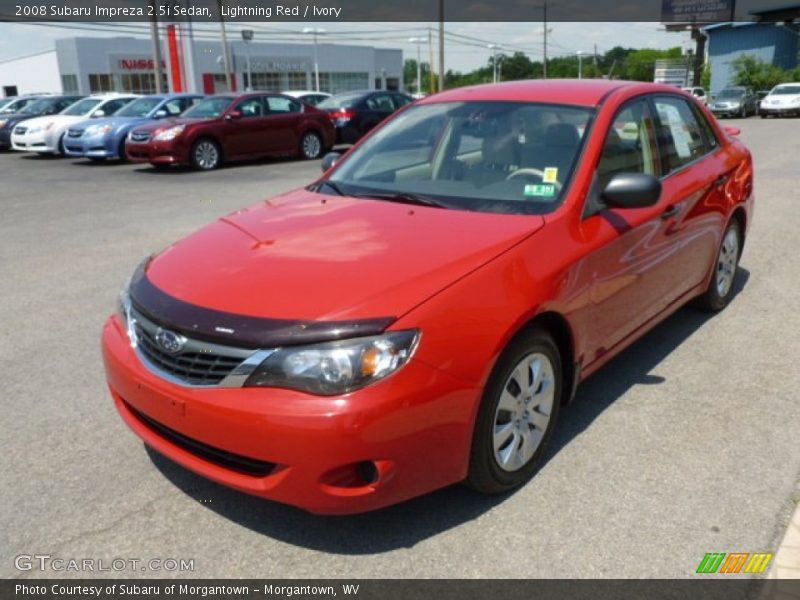 Lightning Red / Ivory 2008 Subaru Impreza 2.5i Sedan