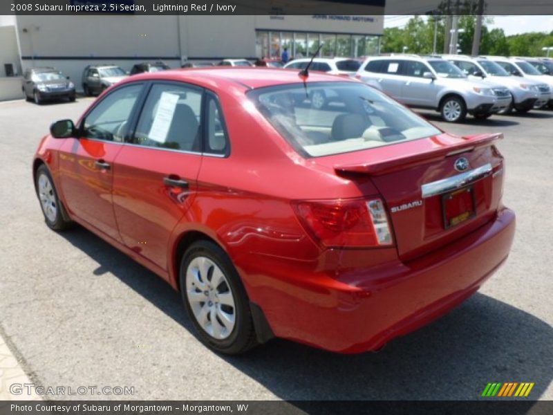 Lightning Red / Ivory 2008 Subaru Impreza 2.5i Sedan
