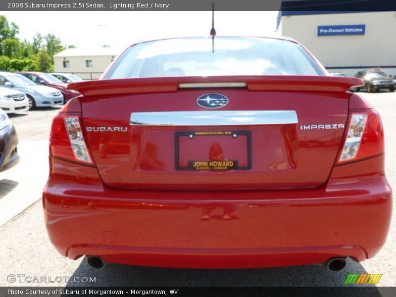 Lightning Red / Ivory 2008 Subaru Impreza 2.5i Sedan