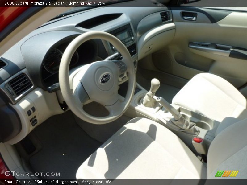 Lightning Red / Ivory 2008 Subaru Impreza 2.5i Sedan