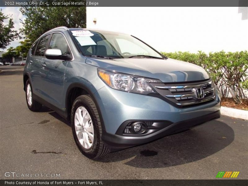 Opal Sage Metallic / Beige 2012 Honda CR-V EX-L