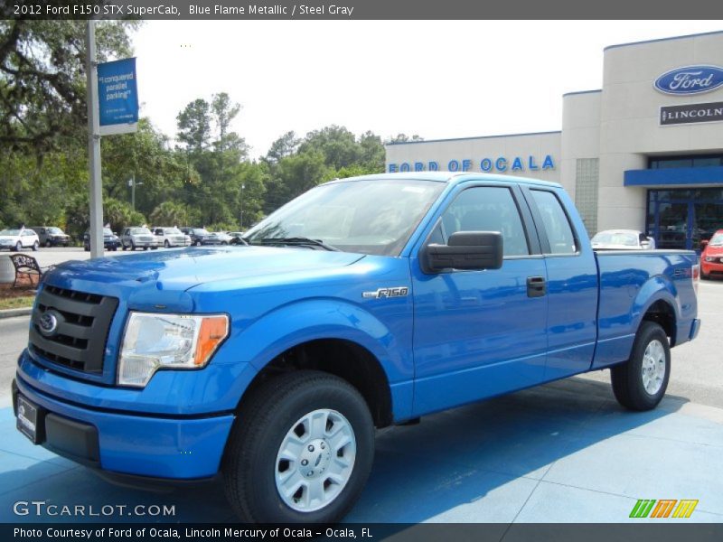 Blue Flame Metallic / Steel Gray 2012 Ford F150 STX SuperCab