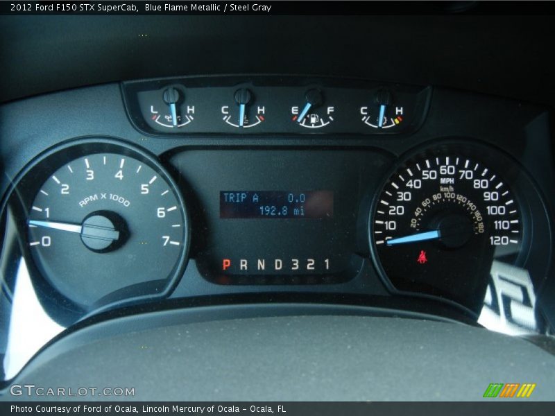 Blue Flame Metallic / Steel Gray 2012 Ford F150 STX SuperCab