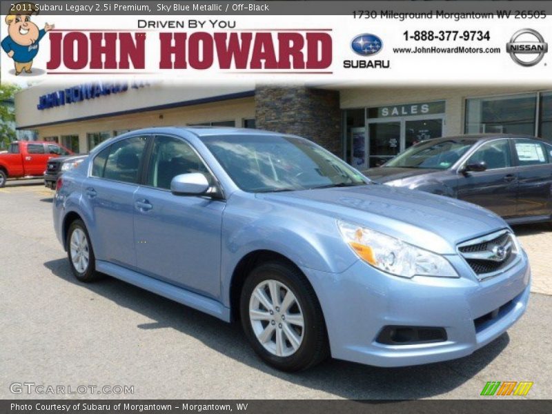 Sky Blue Metallic / Off-Black 2011 Subaru Legacy 2.5i Premium