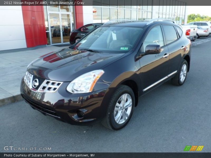 Black Amethyst / Gray 2012 Nissan Rogue SV AWD
