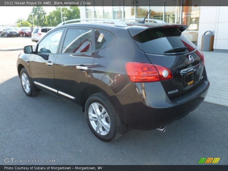 Black Amethyst / Gray 2012 Nissan Rogue SV AWD