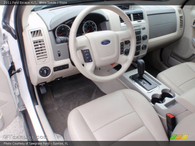 White Suede / Stone 2011 Ford Escape XLT