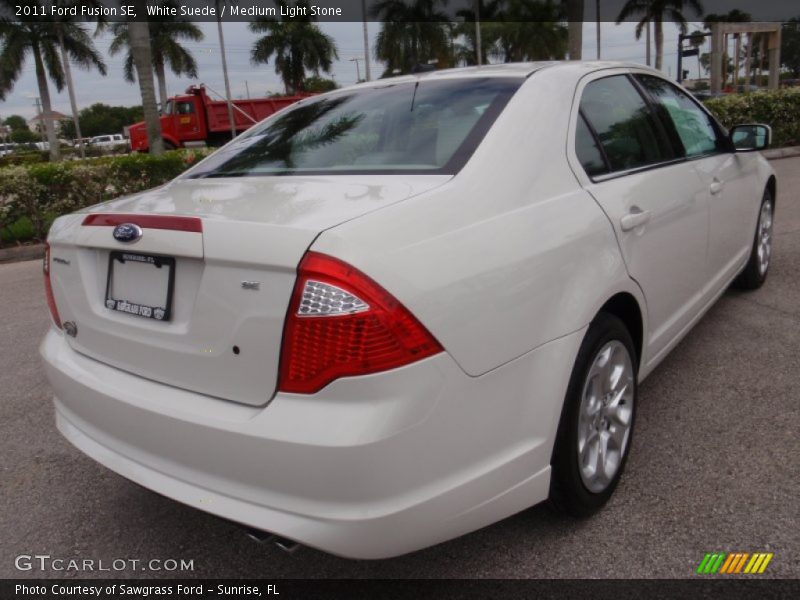White Suede / Medium Light Stone 2011 Ford Fusion SE