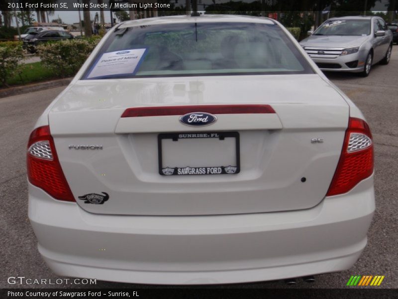 White Suede / Medium Light Stone 2011 Ford Fusion SE