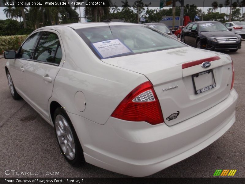 White Suede / Medium Light Stone 2011 Ford Fusion SE
