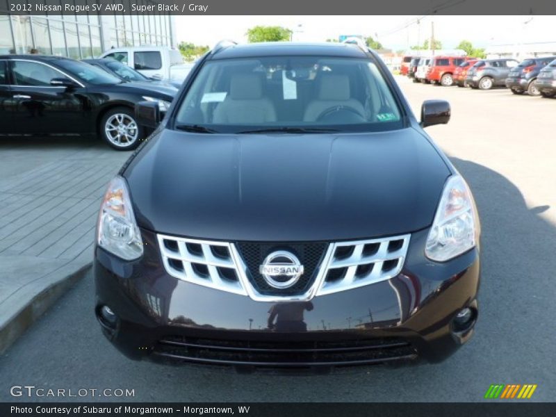 Super Black / Gray 2012 Nissan Rogue SV AWD