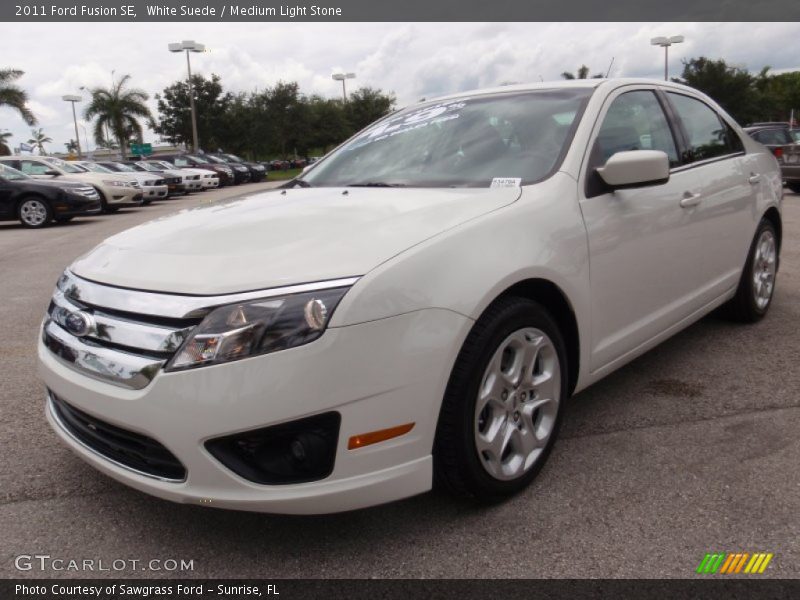 White Suede / Medium Light Stone 2011 Ford Fusion SE