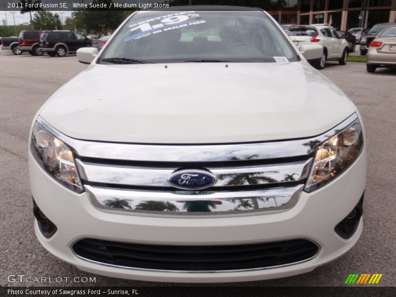 White Suede / Medium Light Stone 2011 Ford Fusion SE
