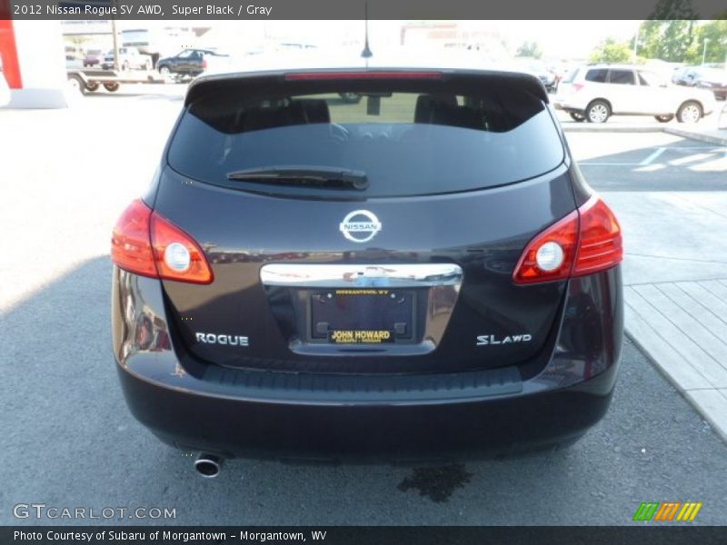 Super Black / Gray 2012 Nissan Rogue SV AWD