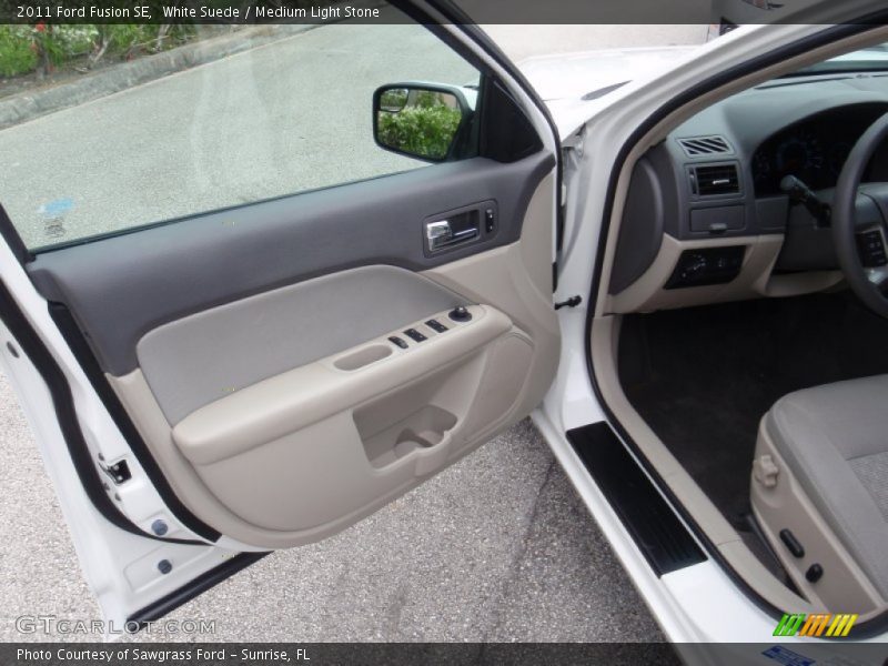 White Suede / Medium Light Stone 2011 Ford Fusion SE