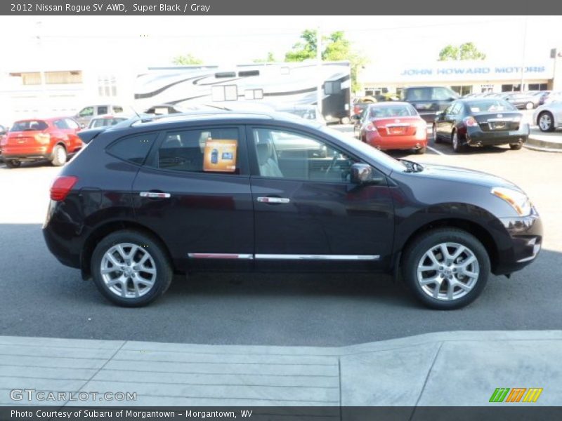 Super Black / Gray 2012 Nissan Rogue SV AWD