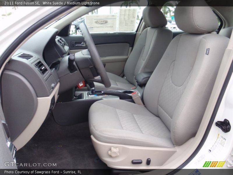 White Suede / Medium Light Stone 2011 Ford Fusion SE