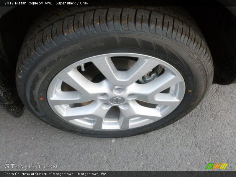 Super Black / Gray 2012 Nissan Rogue SV AWD