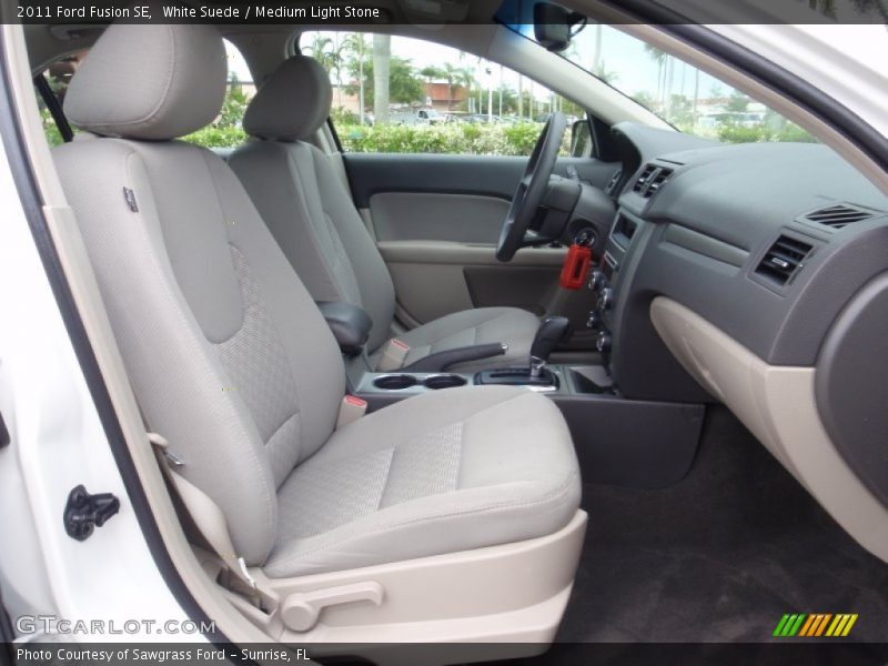 White Suede / Medium Light Stone 2011 Ford Fusion SE