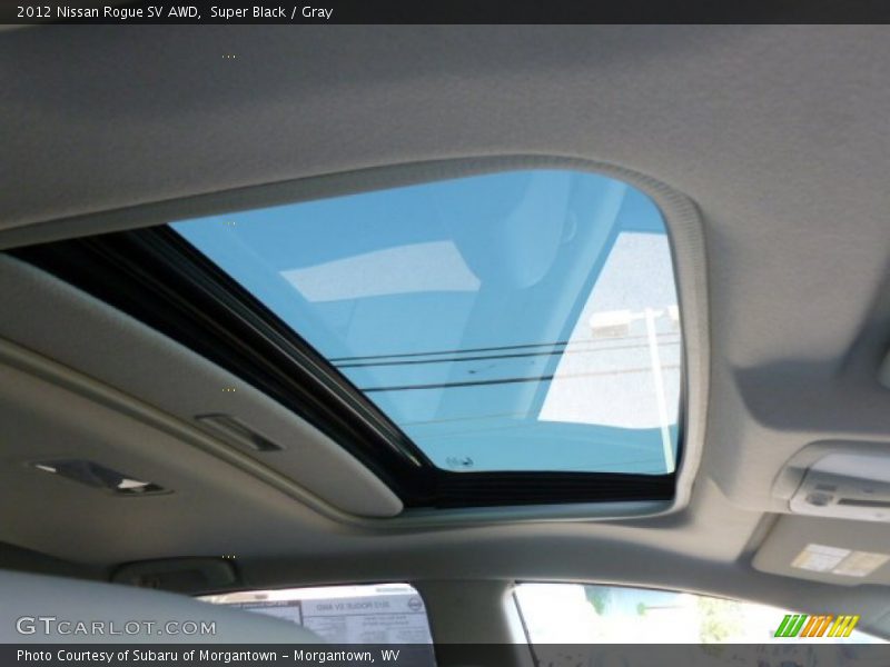 Super Black / Gray 2012 Nissan Rogue SV AWD
