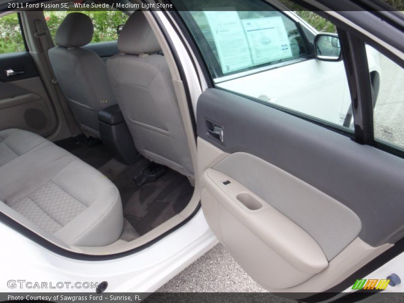 White Suede / Medium Light Stone 2011 Ford Fusion SE