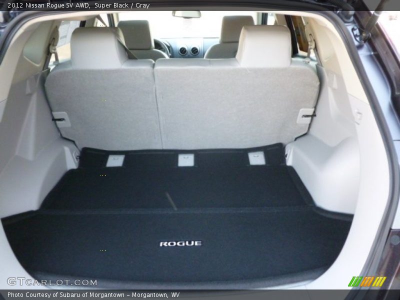 Super Black / Gray 2012 Nissan Rogue SV AWD