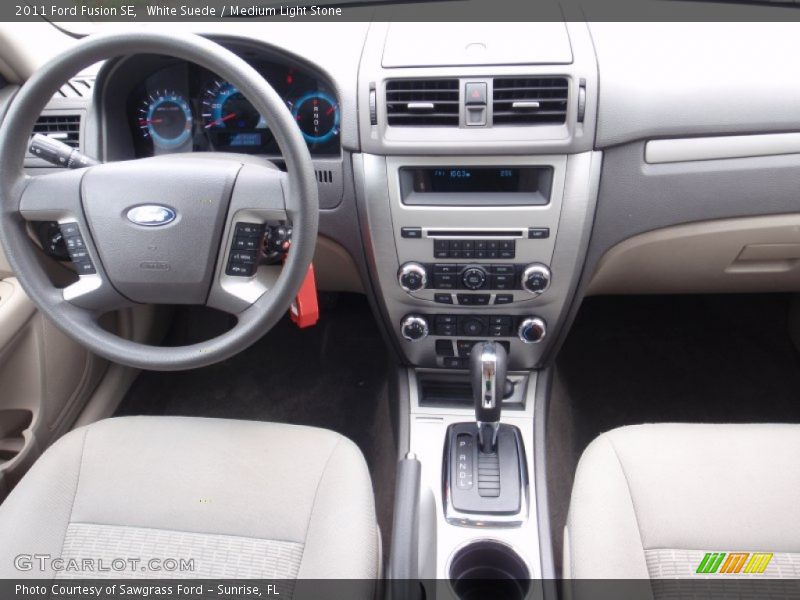 White Suede / Medium Light Stone 2011 Ford Fusion SE