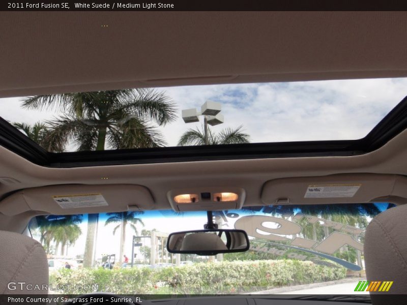 White Suede / Medium Light Stone 2011 Ford Fusion SE