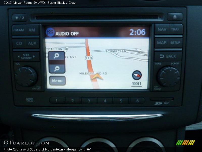 Super Black / Gray 2012 Nissan Rogue SV AWD
