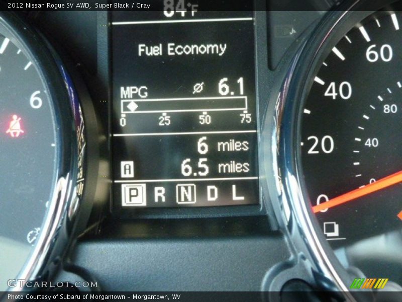 Super Black / Gray 2012 Nissan Rogue SV AWD