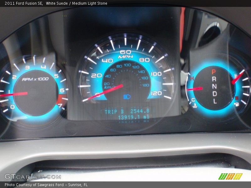 White Suede / Medium Light Stone 2011 Ford Fusion SE