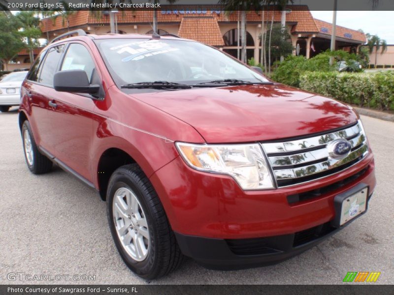 Redfire Metallic / Charcoal Black 2009 Ford Edge SE