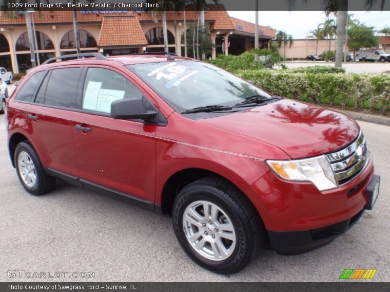 Redfire Metallic / Charcoal Black 2009 Ford Edge SE